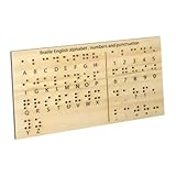 AWHAO Brailleschrift Alphabet und Numbers Board Braille Books People bietet ein Hilfsmittel für den...