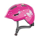 ABUS Kinderhelm Smiley 3.0 - Fahrradhelm mit tiefer Passform, kindergerechten Designs & Platz für...