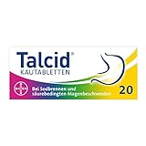 Talcid Kautabletten - Arzneimittel bei Sodbrennen und säurebedingten Magenbeschwerden - mit 500 mg...