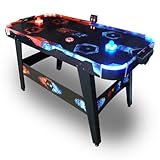 Carromco Airhockey Tisch Fire & Ice - Air Hockey Spieltisch mit LED Lichteffekten - LED Air Hockey...