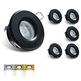 Sweier LED Einbaustrahler 230V Dimmbar 68mm, 6W IP65 Einbauspots LED Spots Warmweiß Neutralweiß...