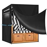 SIMPHAUS Schutzhülle für Strandkorb Abdeckung Wasserdicht XXL Strandkorbhülle Winterfest und UV...