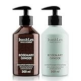 Jean & Len Haarpflege Set Rosemary & Ginger für trockenes und glanzloses Haar, Feuchtigkeit Shampoo...