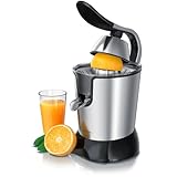 Arendo - elektrische Saftpresse 800 Watt - Edelstahl Zitruspresse Orangenpresse Entsafter -...
