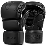 LIBERLUPUS MMA Handschuhe Sparring– Offene Handfläche für Sandsackhandschuhe, Kickboxen, Boxsack...