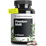 Premium Multivitamin – 180 hochdosierte Komplex-Kapseln – wertvolle Vitamine A-Z –...