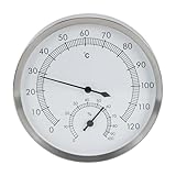 Edelstahl-Sauna-Raum-Thermometer Hygrometer 2-in-1 Thermo-Hygrometer Innenräume