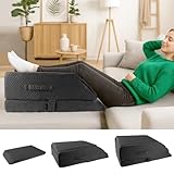 Jellybibo Venenkissen Beinhochlagerungskissen, 72x43x23 Memory Schaum Beinkissen Kniekissen zum...