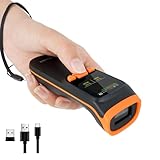 OBZ Bluetooth Barcode Scanner Kabellos mit Display, Wireless 1D 2D QR Code Scanner USB mit...