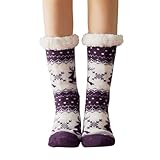 Orthopädische Socken Mit Zehen Winter-Fleece-gefütterte Wollsocken mit Lammmotiv, gemütlich,...