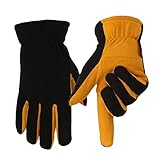 Dajidafu Winter Warme Handschuhe Winddichtes Leder Thermal Outdoor Skifahren Rutschfester...