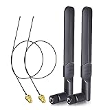 Bingfu WLAN Antenne 2,4GHz 5GHz 5,8GHz 8dBi RP-SMA-Stecker Antenne & 25cm U.FL IPX IPEX MHF4 zu...