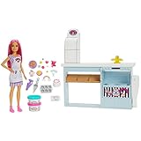 Barbie HGB73 - Tortenbäckerei Spielset mit Puppe (30 cm), Bäckerei, Kuchenherstellungsfunktion,...