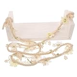 FUNNETOYU Holzschaukel Fotorequisite Fotoshooting Requisite Neugeborenen Deko Mädchen Requisit...