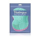 Vasterqua 2 Packs Make-up Pinsel Reinigungsmatte, Silikon Make-up Pinsel Reiniger mit Rücken...