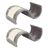 2X Katzen Kratzwelle Grau 24 × 49 × 17 cm Kratzbrett Kratzmöbel Sisalbrett