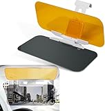 Sonnenblende Auto, Sonnenblende Verlängerung Auto, 2-in-1 Tag & Nacht Blendschutz, Verstellbar für...