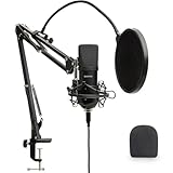 Auronic USB Mikrofon PC - Gaming Mikrofon mit Arm - Gaming Microphone PC - Podcast Mikrofon - PC...