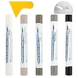 Laminat Reparaturset 6 Pcs, Holzkitt Graue Holzreparatur Set mit Schaber, Hartwachs Reparaturset,...