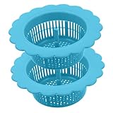 VINTORKY 2 Stück Teiliges Abflusssieb mit Griff Langlebiger Küchen und Badewannen Sink Strainer...