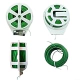 Wiederverwendbare Pflanzenbinder mit Metallschneider und Stahlkern, 150 m zum Sichern von Pflanzen...