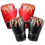 Zerodeko 2 Paare Boxhandschuhe PU Leder Sparring Handschuhe für Kickboxen Thaibox Training mit...