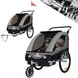 Tiggo S2 Kinderanhänger mit Federung Jogger 2 in 1 Kinder Buggy fahrradanhänger Anhänger 360°...