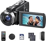 Videokamera 4K Camcorder , 42 MP Videorecorder für Vlogging YouTube 18X Digitalzoom 4K Webcam...
