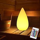 ACMHNC Kabellos Sauna Lampe Akku Tischlampe Dimmbar Mit Fernbedienung, LED Outdoor Tischleuchte...