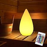 ACMHNC Kabellos Sauna Lampe Akku Tischlampe Dimmbar Mit Fernbedienung, LED Outdoor Tischleuchte...