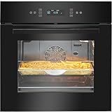 Bomann Einbau-Backofen mit Pyrolyse | Grill, AirFry, Umluft Ober-& Unterhitze | 67 Liter |...