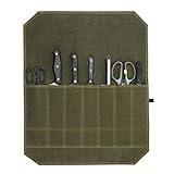 kaiyaya Messertasche Kochmesser Tragbare Messerrolle mit 7 Steckplätzen Koch Messer Tasche...