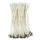 CZ Store®- Kerzendochte |50STK|10 cm Natürliche Bio-Baumwolle, vorgewachst mit Soja-Wachs -...