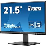 iiyama Prolite XU2293HS-B5 54,5cm 21,5 Zoll IPS LED-Monitor Full-HD HDMI DP Ultra-Slim-Line FreeSync...