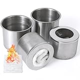 Beekeg 2+2+2 Set Bioethanol Brennertopf,Ethanol Brenner für Brennkammer,Inkl Glasfaserwolle für...