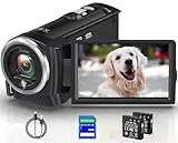 VENOPTIX 2.7K Videokamera Camcorder QHD 50MP YouTube Vlogging-Kamera 16X Digitalzoom Webcam 270 Grad...