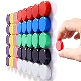 Whiteboard Magnete 40 Stück Neodym Magnet bunt 8 Farben Magneten für Magnettafel Rund Klein Magnet...