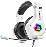 Ozeino Gaming Headset für PS4 PS5 PC with 3D Surround Sound Headset mit Mikrofon Kopfhörer Noise...