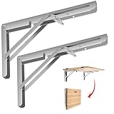 LESOLEIL Klappkonsole Schwerlast, Edelstahl Klappregalhalterungen Klapptisch Wand Regalträger...