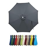 SJMDMZD Ersatz-Sonnenschirmhülle mit 6/8 Armen und Befestigungsbändern, Wasserdichter Ersatz...