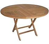 KMH®, Teak Klapptisch rund 120 cm (#102114)