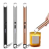 3er Set Lichtbogen Feuerzeug USB Aufladbar, Elektrisches Stabfeuerzeug Winddicht, Flammenloser...