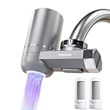 HubQua EcoUV - Wasserfilter für Wasserhahn mit Patentierter UV-Technologie, 2 Doppelwirkenden...