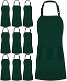 Utopia Kitchen Verstellbare Latzschürze (10er-Pack) Kochschürze für Küche, Herren, Damen,...