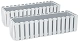 Tymar Blumenkasten landhausstil, Balkonkasten lattenoptik, Pflanzkasten Landhaus, 2er-Pack, Garten,...