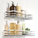 Duschablage Ohne Bohren 2 Stück Duschregal Duschkorb Badezimmer Organizer Badezimmer Regal Badregal...
