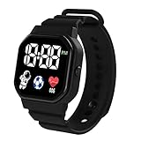 Maxtonser LED-Digitaluhr, Datum, Uhrzeit, batteriebetrieben, wasserdichte Armbanduhr für Herren und...