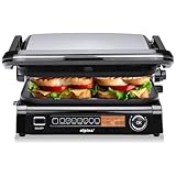 alpina Kontaktgrill - Optigrill 2100W - Sandwich Maker - Panini Grill - Multigrill für Gemüse,...