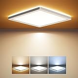 BLNAN LED Deckenleuchte 24W Deckenlampe Flach, Warm Neutral Kalt Weiß 3000K/4000K/5000K, 2400LM...