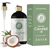 OLANKKPURE fraktioniertes Kokosnussöl 16 oz – 100% reines und natürliches flüssiges...